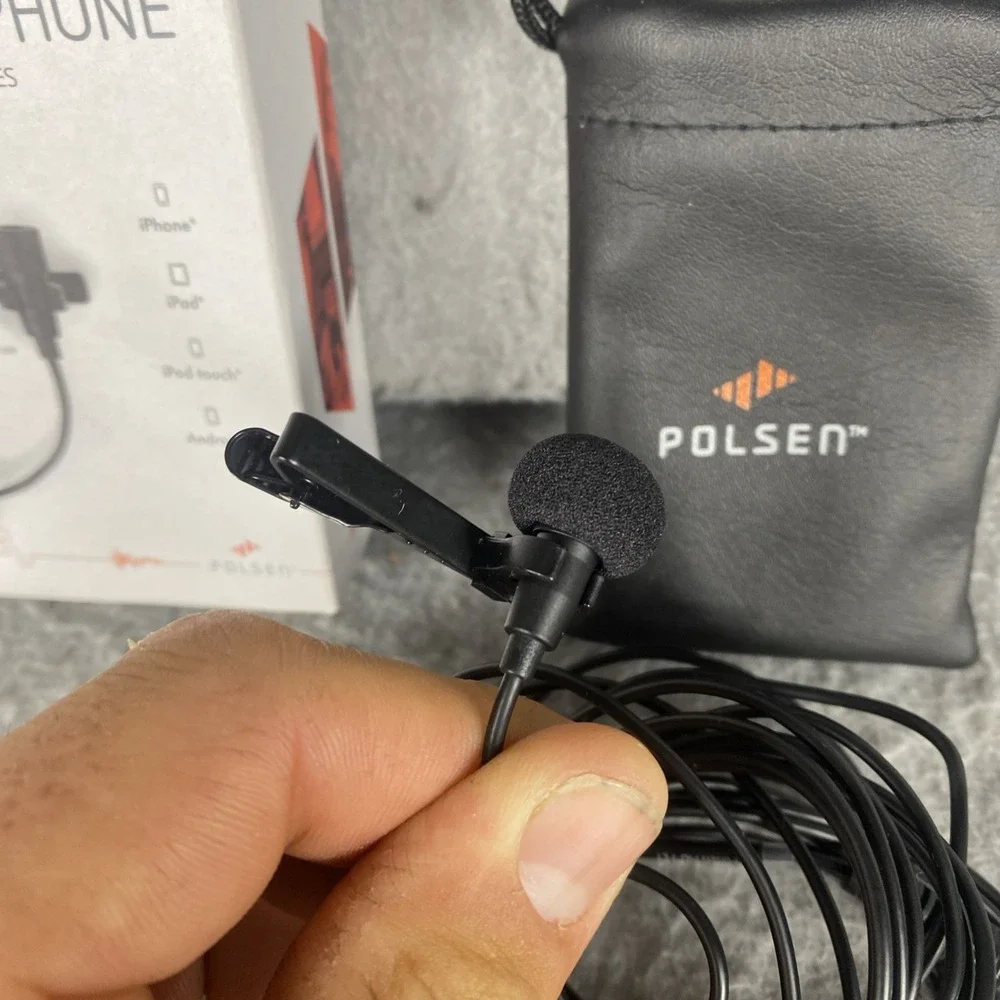 Polsen MO-PL1 Lavalier Microphone for Mobile Devices IOS Android Compatible Vlog